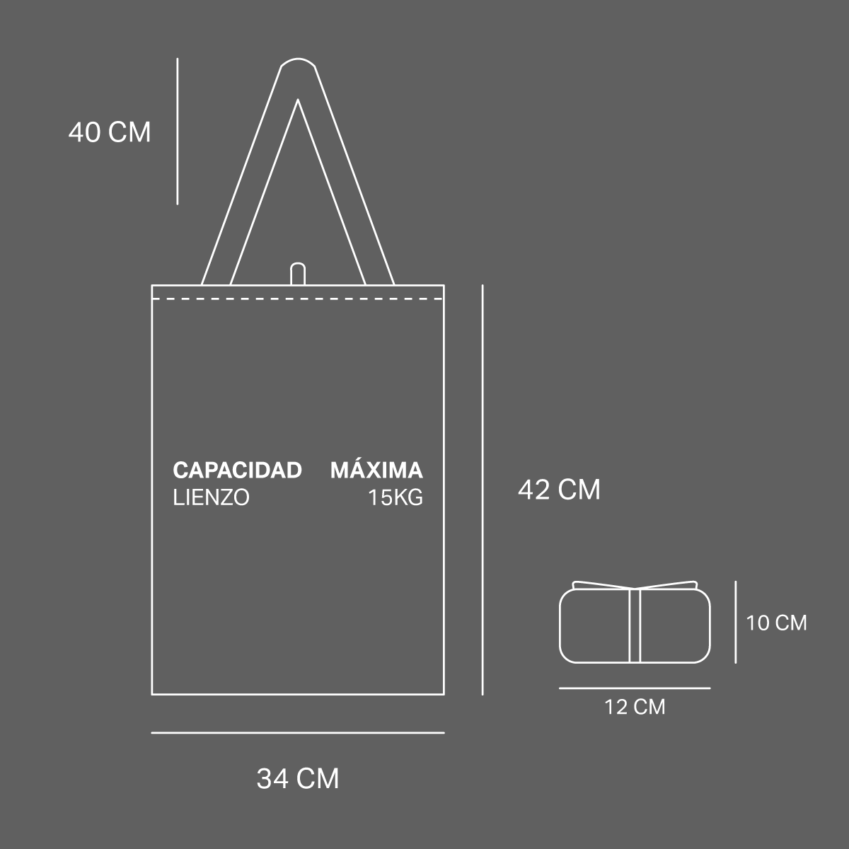 Bolsa Ecológica eco 48 en lienzo - Imagen 3
